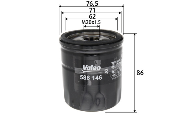 alyvos filtras - 586146 VALEO